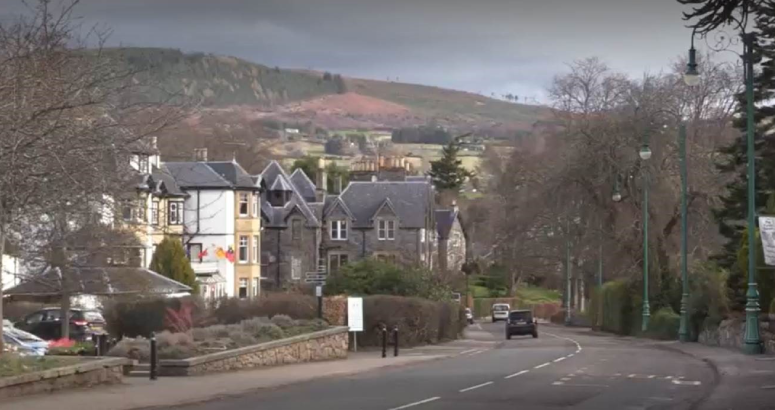 The view down the main road through Strathpeffer